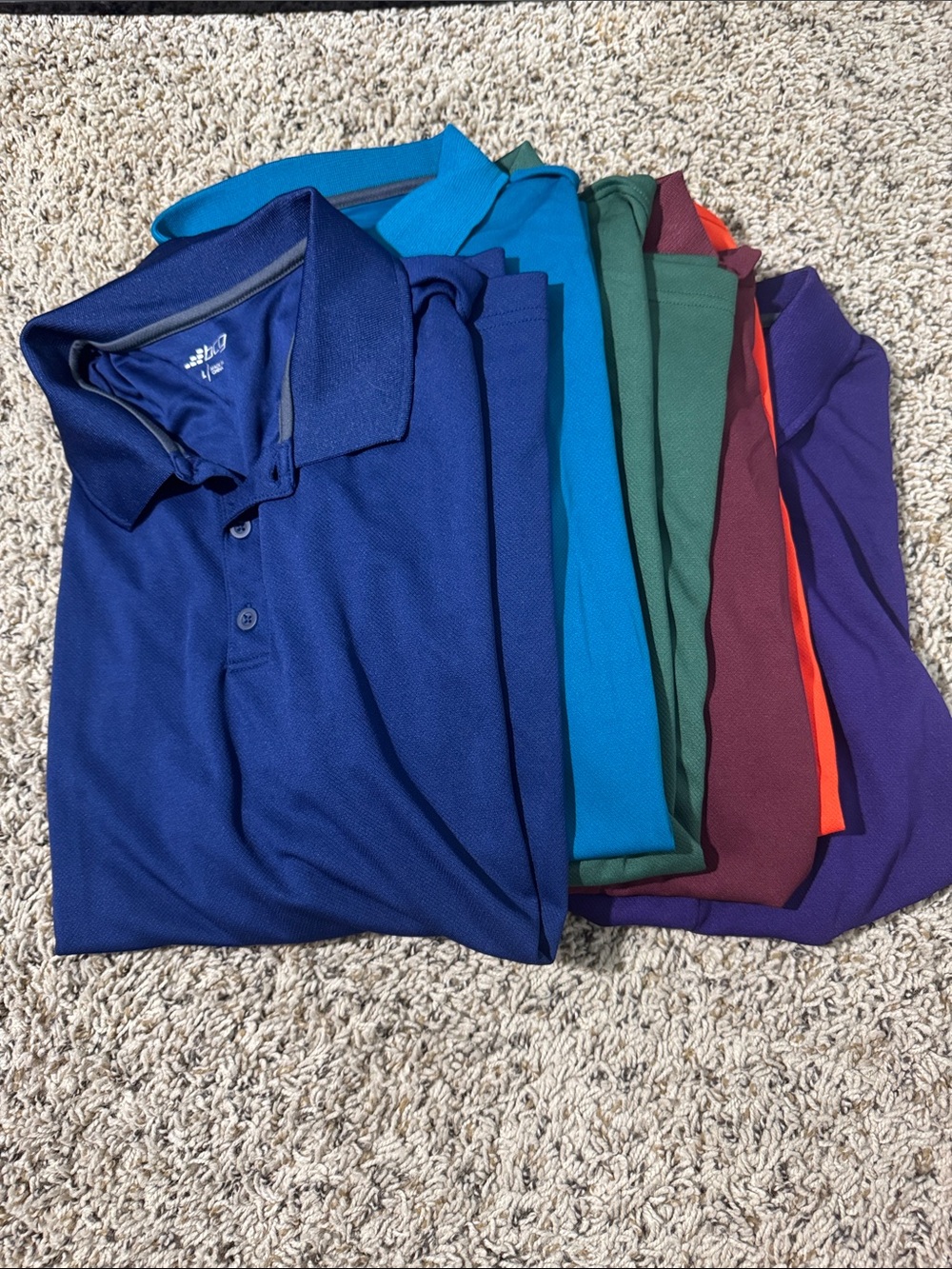 6 Men's Performance Polo Shirts